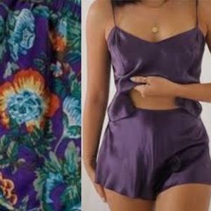 Victoria’s Secret Silky Purple Floral Sleep/Lounge Shorts